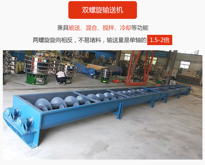雙螺旋輸送機(jī)具備混合、攪拌功能